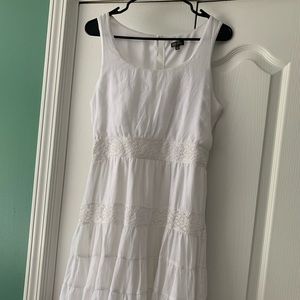White ruffle dress